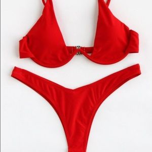 Red medium underwire bikini